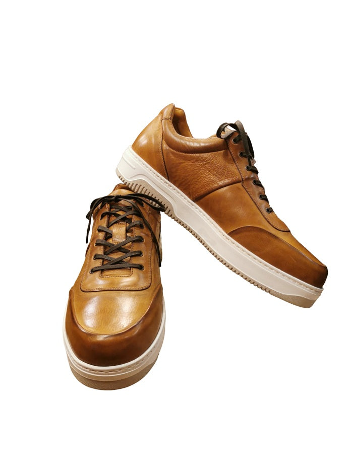 Sneakers in pelle da uomo Pelletteria Allegrini RIVES Mogano