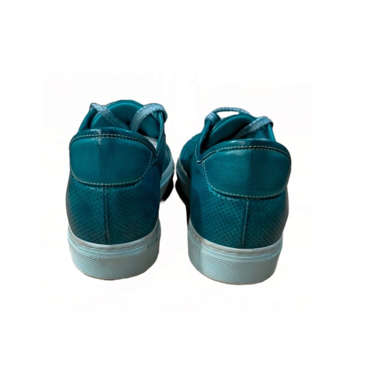 Sneakers bassa da uomo in pelle pelletteria allegrini z841 jeans