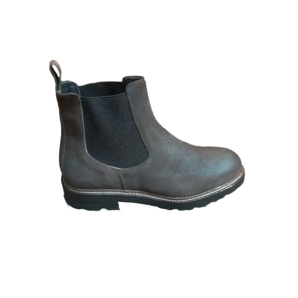 Stivaletto da uomo con elastico in Velour Vax pelletteria allegrini angius testa di moro