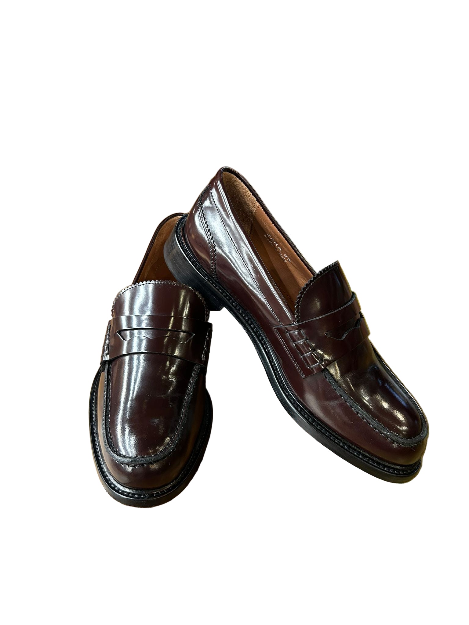 Mocassino in pelle donna Pelletteria Allegrini ZARA Bordeaux