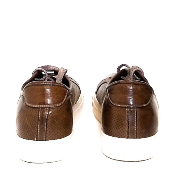 Sneakers bassa da uomo in pelle pelletteria allegrini z841 marrone