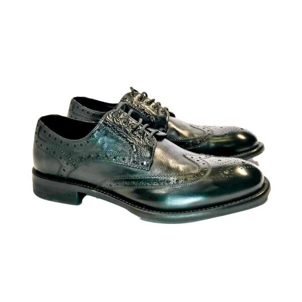 Scarpa da uomo in pelle Pelletteria Allegrini A628 Nero