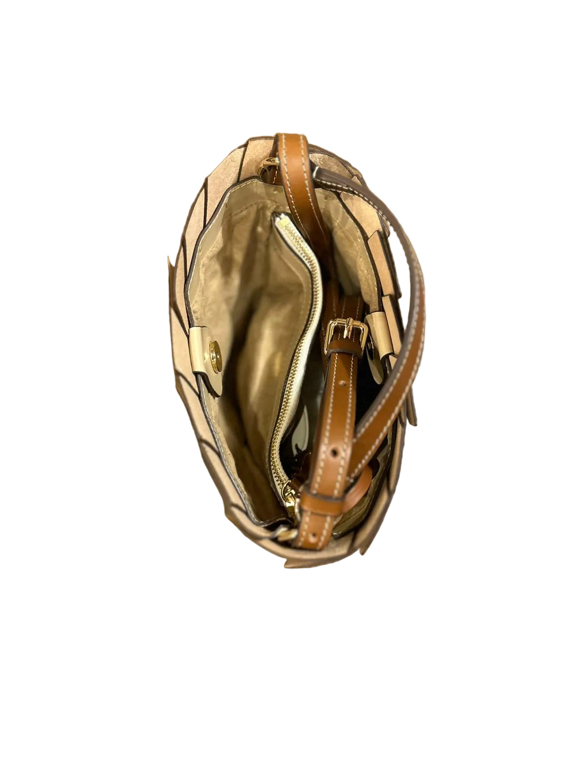 Mini secchiello in pelle Opera Boldrini 07371 osso/cuoio