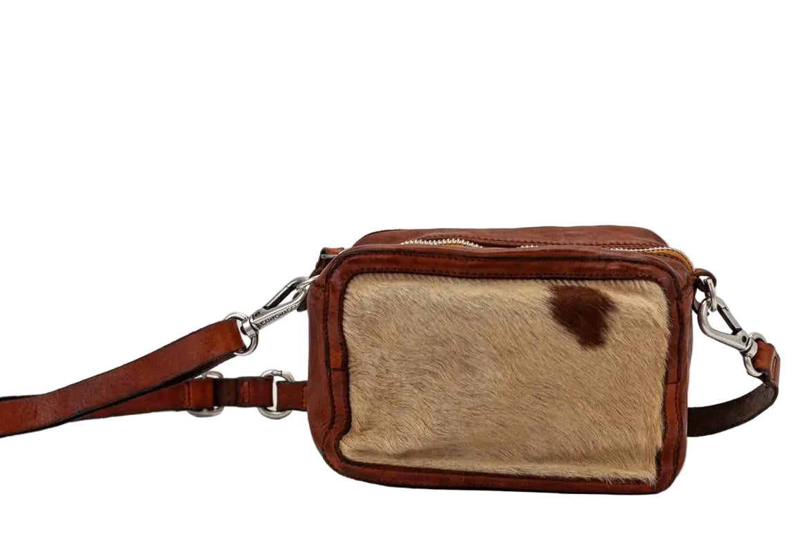 Bauletto cavallino Diaspro in pelle Campomaggi C038510ND X2585 Cognac