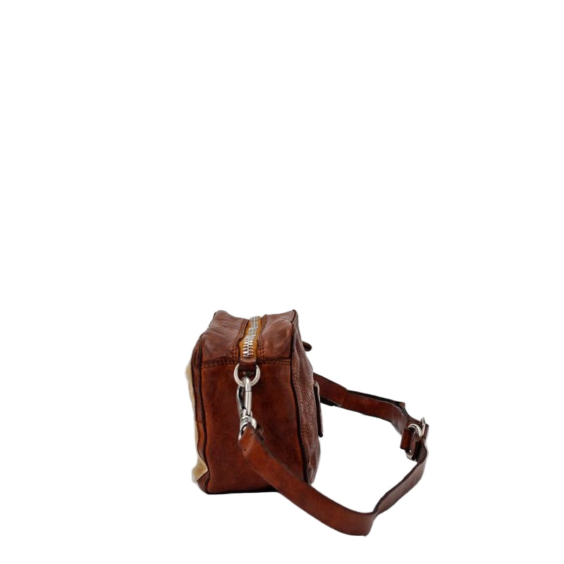 Bauletto cavallino Diaspro in pelle Campomaggi C038510ND X2585 Cognac
