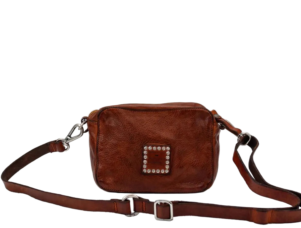 Leather bag in cavallino Diaspro Campomaggi C038510ND X2585 cognac