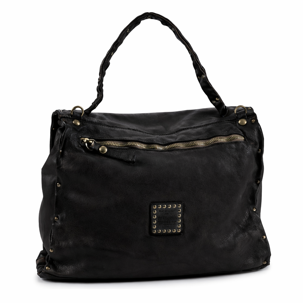 Borsa a Cartella Zelda in pelle Campomaggi C044870ND X0007 nero
