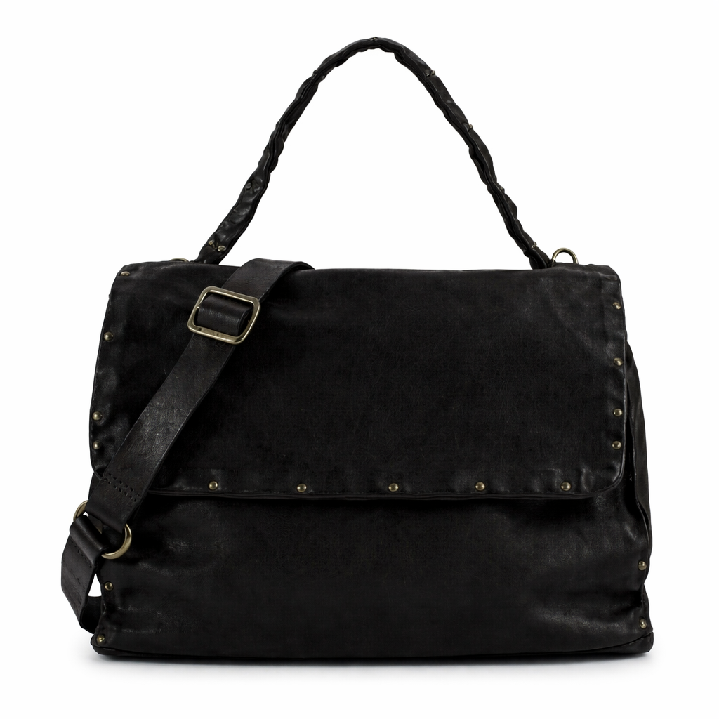 Borsa a Cartella Zelda in pelle Campomaggi C044870ND X0007 nero
