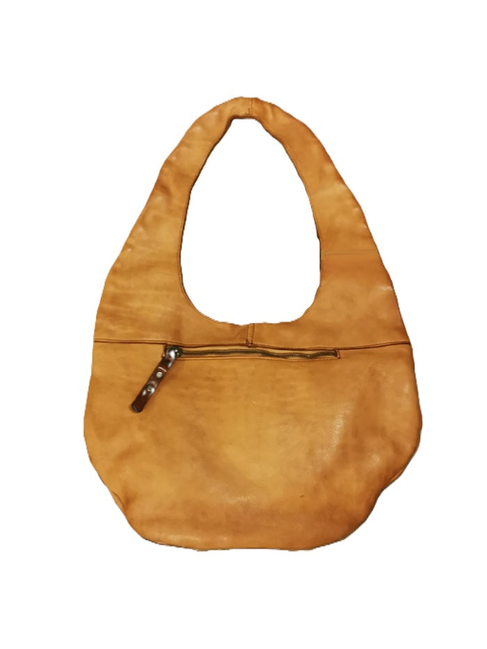 Borsa a mezza luna in pelle Pelletteria Allegrini Filippo 1636 Cognac