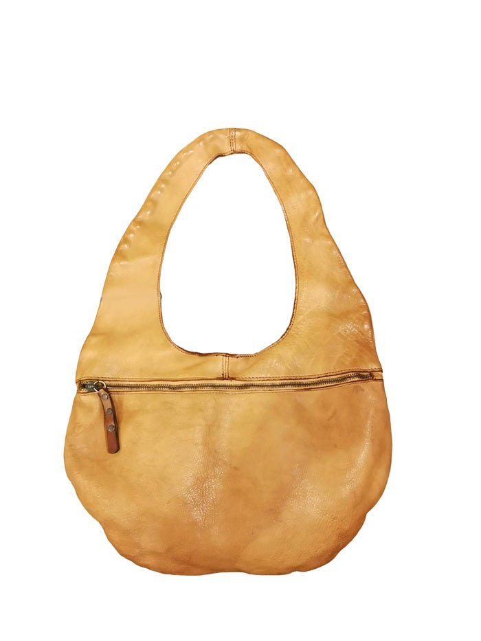 Borsa a mezzaluna in pelle Pelletteria Allegrini Filippo 1636 Cognac - Pelletteria Allegrini