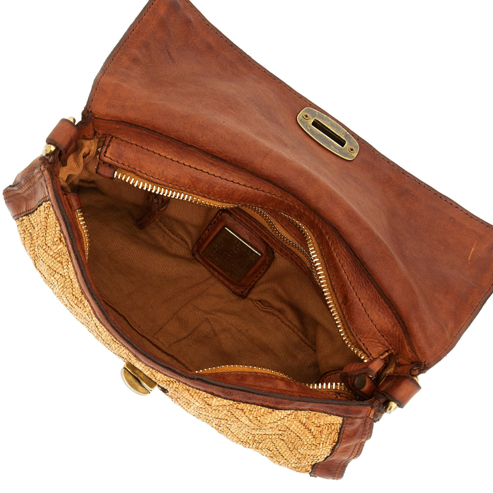 Rafia shoulder bag Veracruz Campomaggi C040282ND X2741 cognac