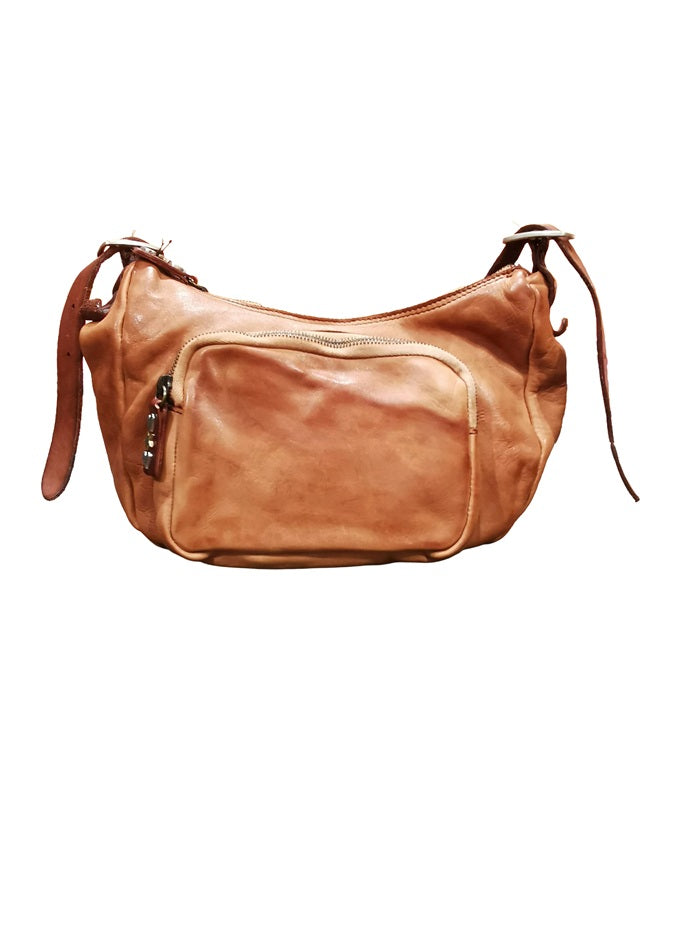 Borsa a spalla con tracolla in pelle Pelletteria Allegrini Filippo 1644 Cognac