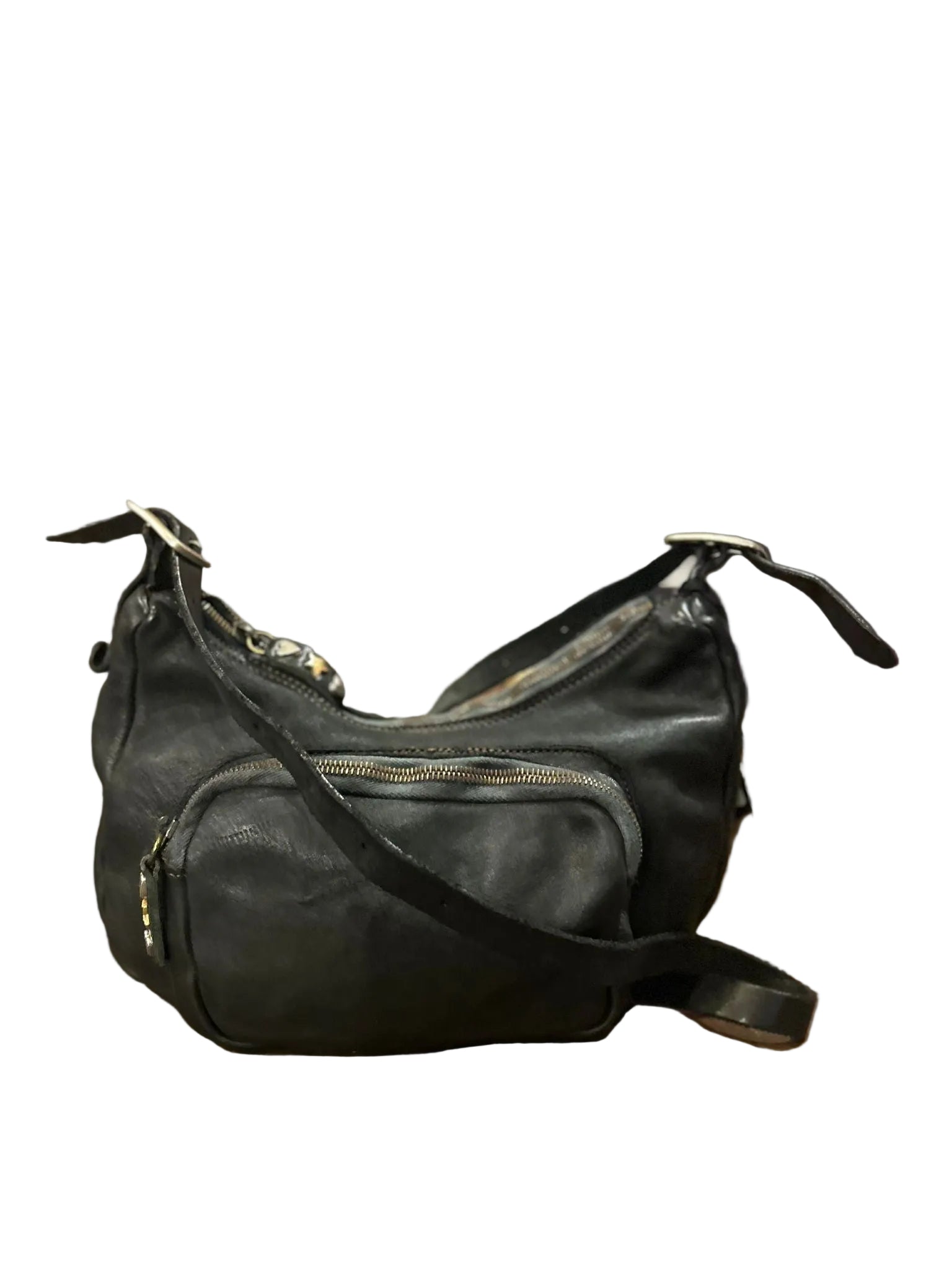 Borsa a spalla con tracolla in pelle Pelletteria Allegrini Filippo 1644 Nero