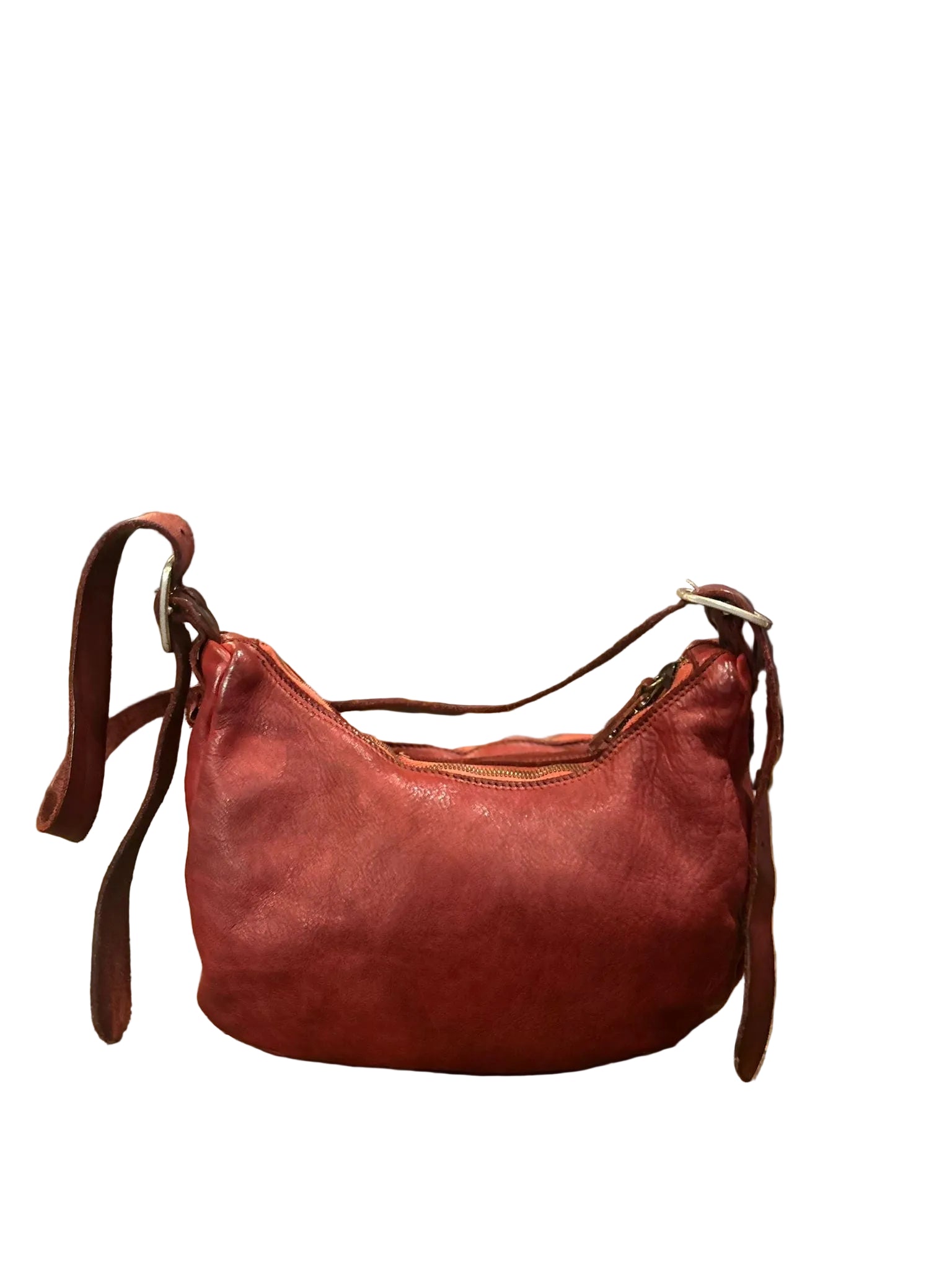 Borsa a spalla con tracolla in pelle Pelletteria Allegrini Filippo 1644 Rubino