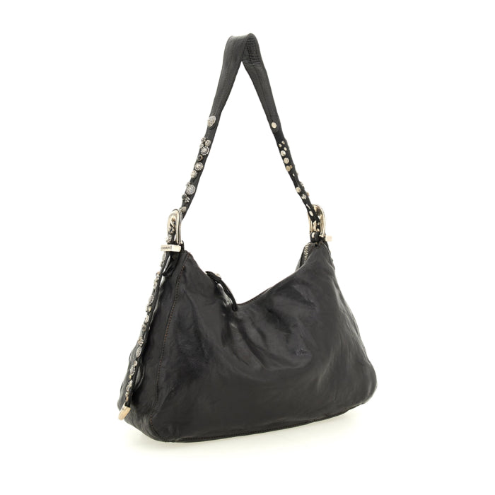 Borsa a spalla Giuliana in pelle Campomaggi C04268ND X2876 nero