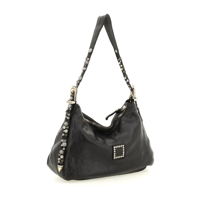 Borsa a spalla Giuliana in pelle Campomaggi C04268ND X2876 nero