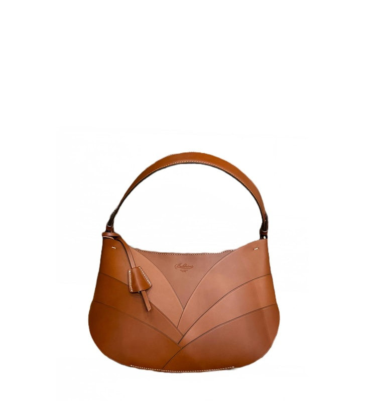 Leather Shoulder Bag Opera Boldrini 07592 Golden