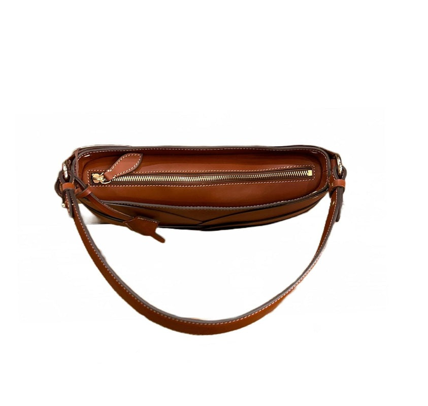 Leather Shoulder Bag Opera Boldrini 07592 Golden