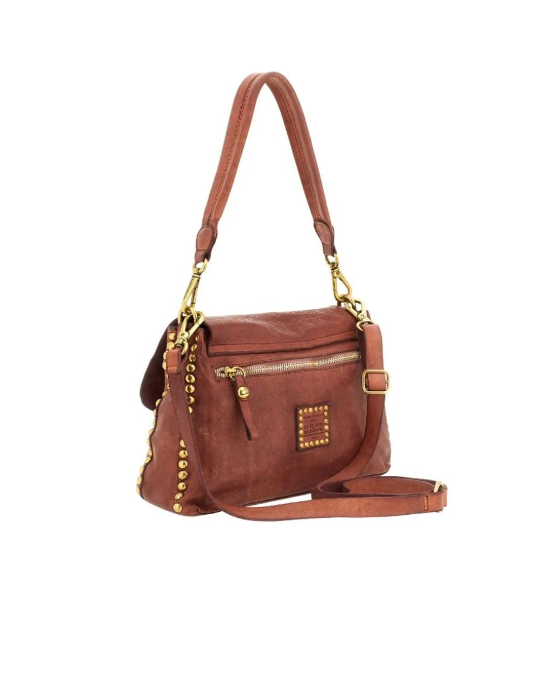 Borsa a spalla Nadia in pelle Campomaggi C042250ND X2895 cognac