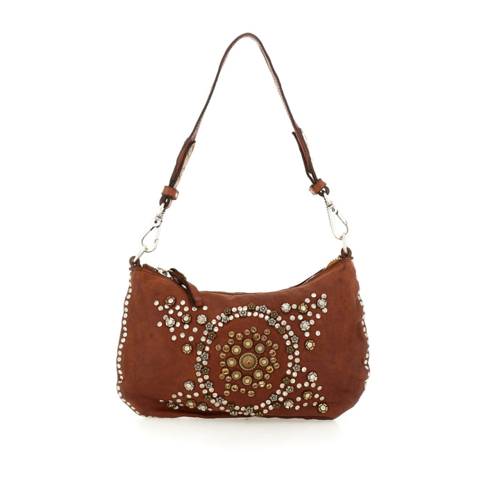 Leather shoulder bag Teresa-Bella di Notte Campomaggi C042760ND X3037 Cognac