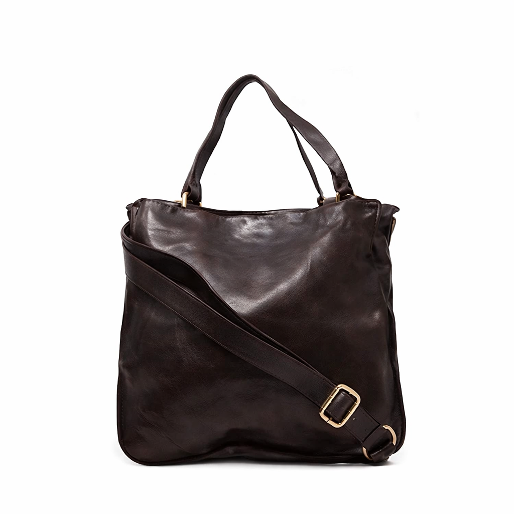 Borsa a tracolla in pelle Campomaggi C040870ND X0001 MORO