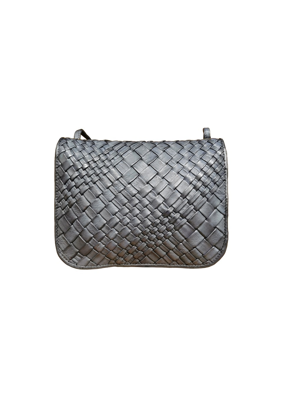 Borsa a tracolla in pelle intrecciata Visonà ESMERALDA 20315 Navy