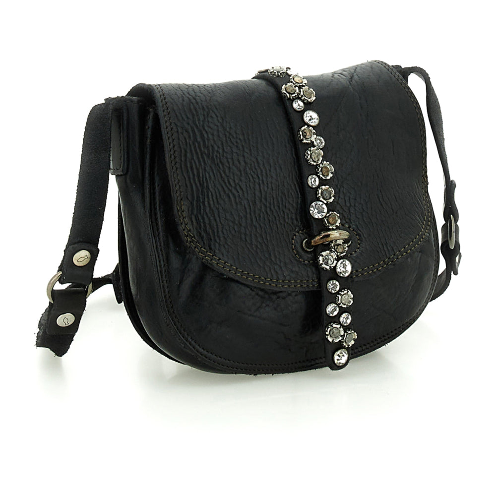 Borsa a tracolla linea Bella di notte Campomaggi C021030ND-X0038 Nero
