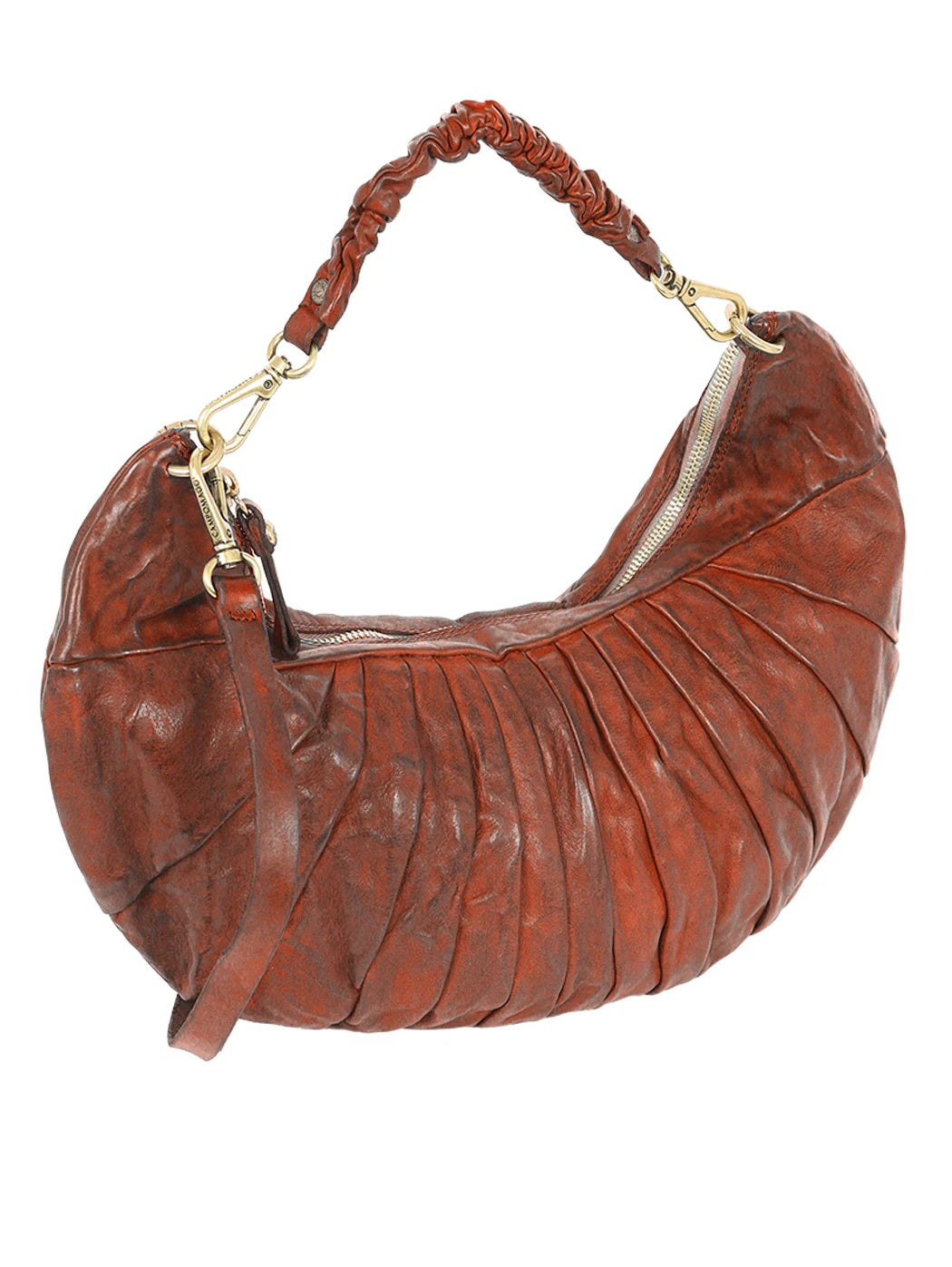 Borsa a tracolla Luna TG.M in pelle Campomaggi C043780ND X2982 cognac