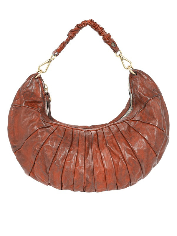 Borsa a tracolla Luna TG.M in pelle Campomaggi C043780ND X2982 cognac