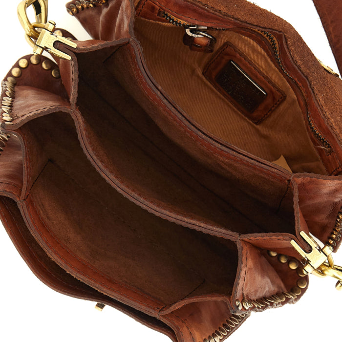 Leather Shoulder Bag Montepulciano-Agnese Campomaggi C016500ND X3048 Cognac