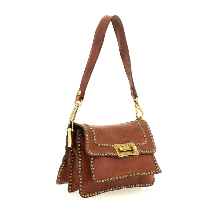 Leather Shoulder Bag Montepulciano-Agnese Campomaggi C016500ND X3048 Cognac