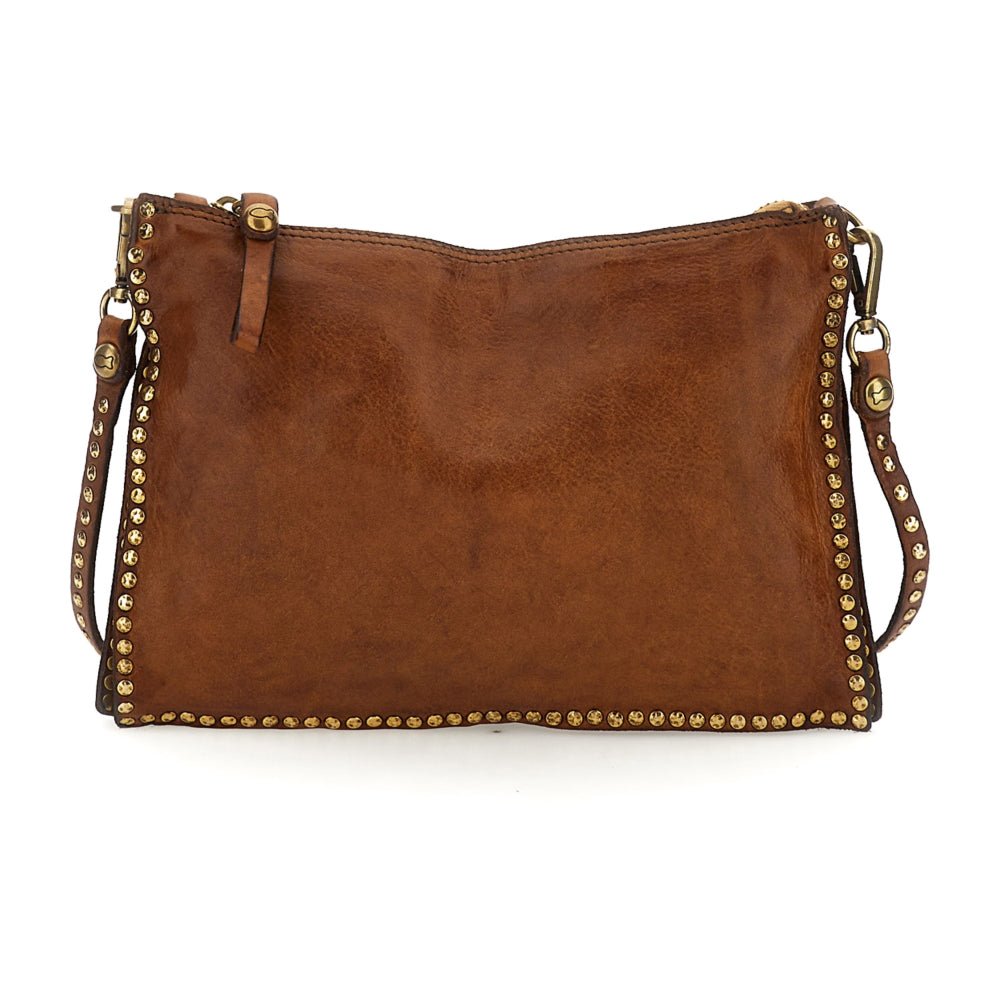 Borsa bustina "EVA" linea KURA Campomaggi C031070ND - X0007 Cognac - Pelletteria Allegrini