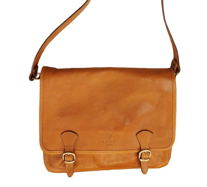 Borsa College in pelle I Medici 63/5650 marrone - Pelletteria Allegrini