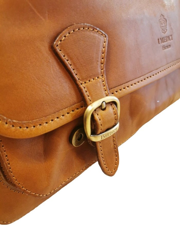 Borsa College in pelle I Medici 63/5650 marrone - Pelletteria Allegrini