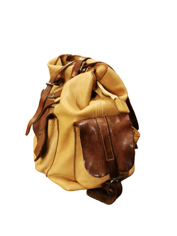 Borsa con doppi manici in pelle Pelletteria Allegrini Filippo 1573 Cognac