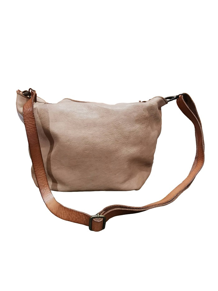 Borsa con tracolla e doppi manici in pelle Pelletteria Allegrini Filippo 1615 Beige