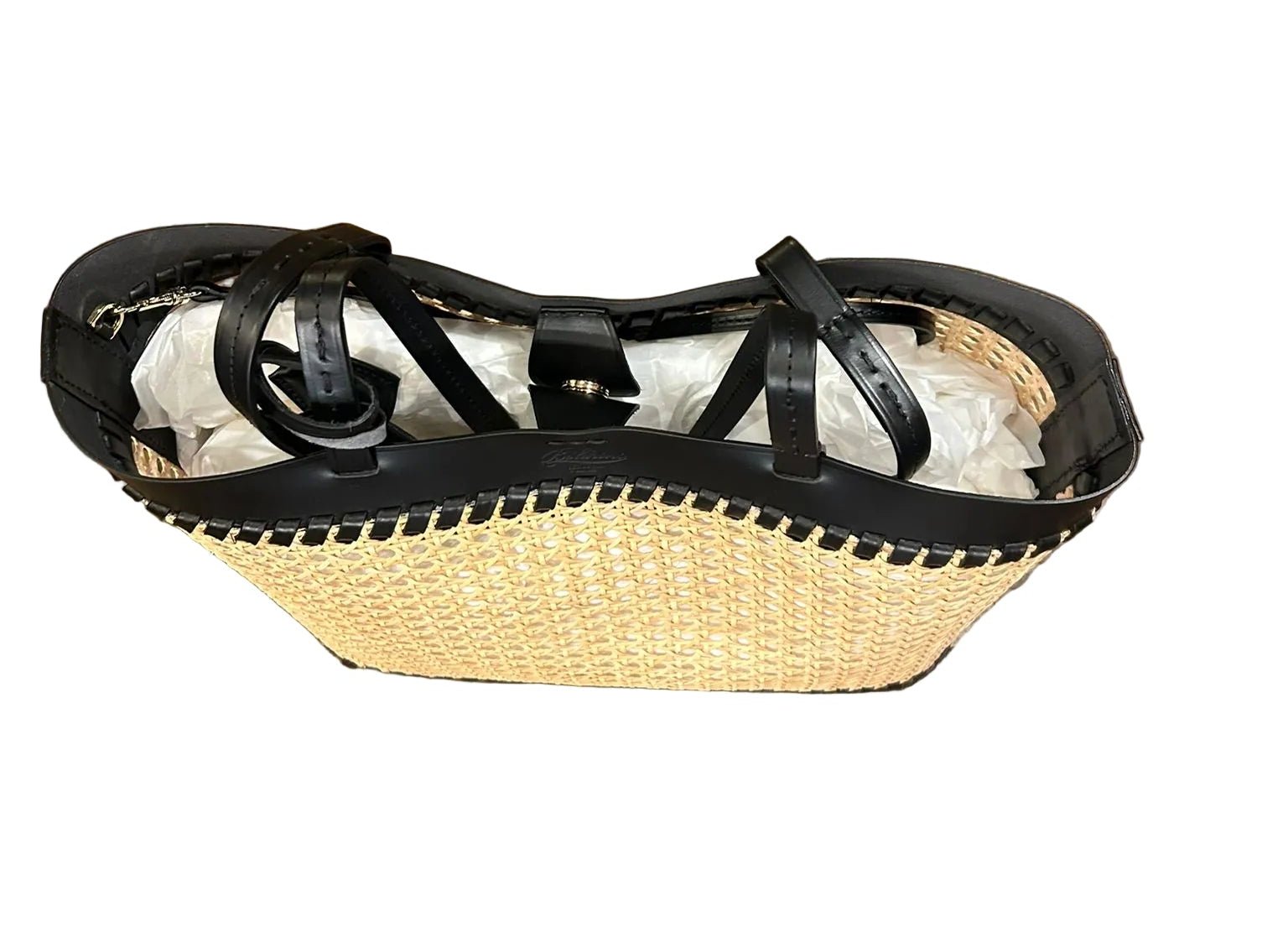 Borsa di Rafia Vienna Boldrini 05368 nero - Pelletteria Allegrini