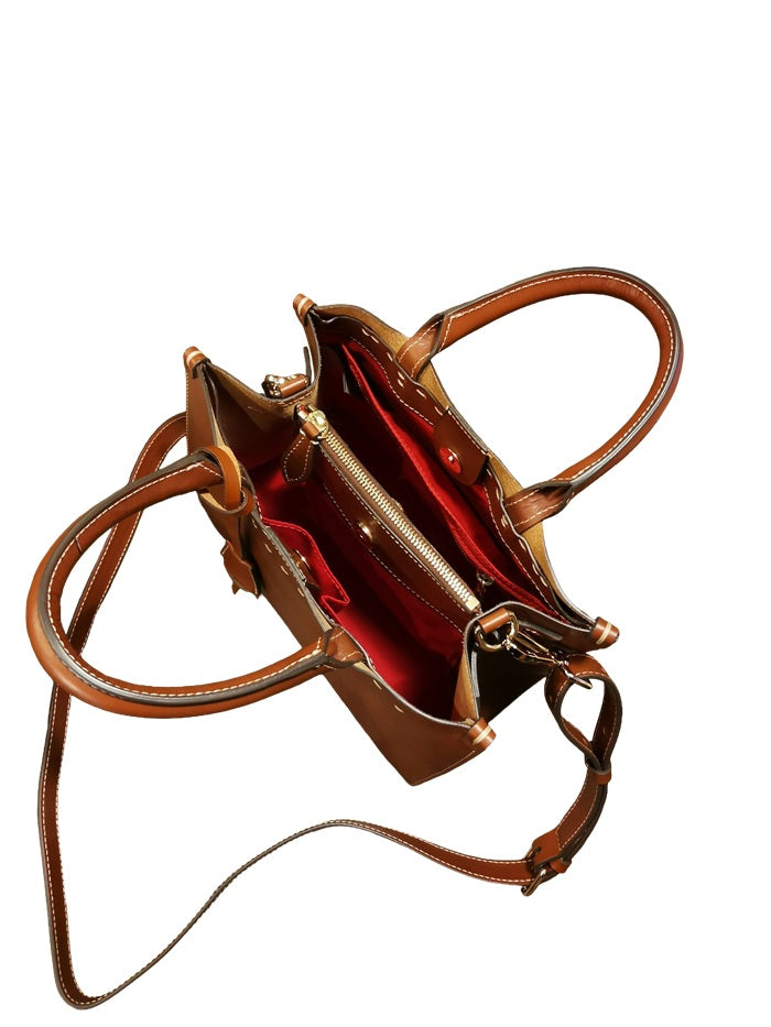 Leather Bag Boldrini 07596 Golden