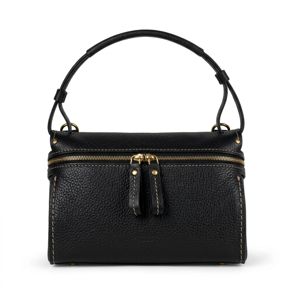 Borsa in pelle con tracolla linea Felicita-Queen Visonà 27613 NERO