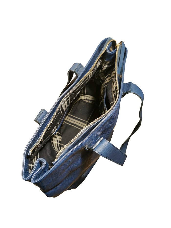 Borsa in pelle con doppi manici Bruno Rossi ML193 Oceano