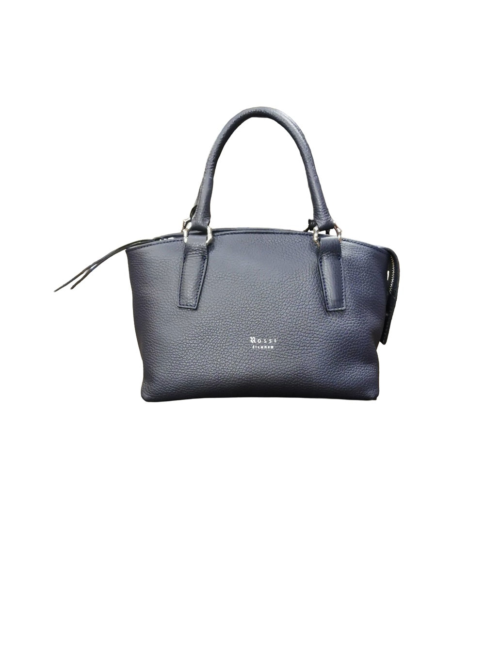 Borsa in pelle con doppi manici e tracolla Bruno Rossi ML252/P Blu