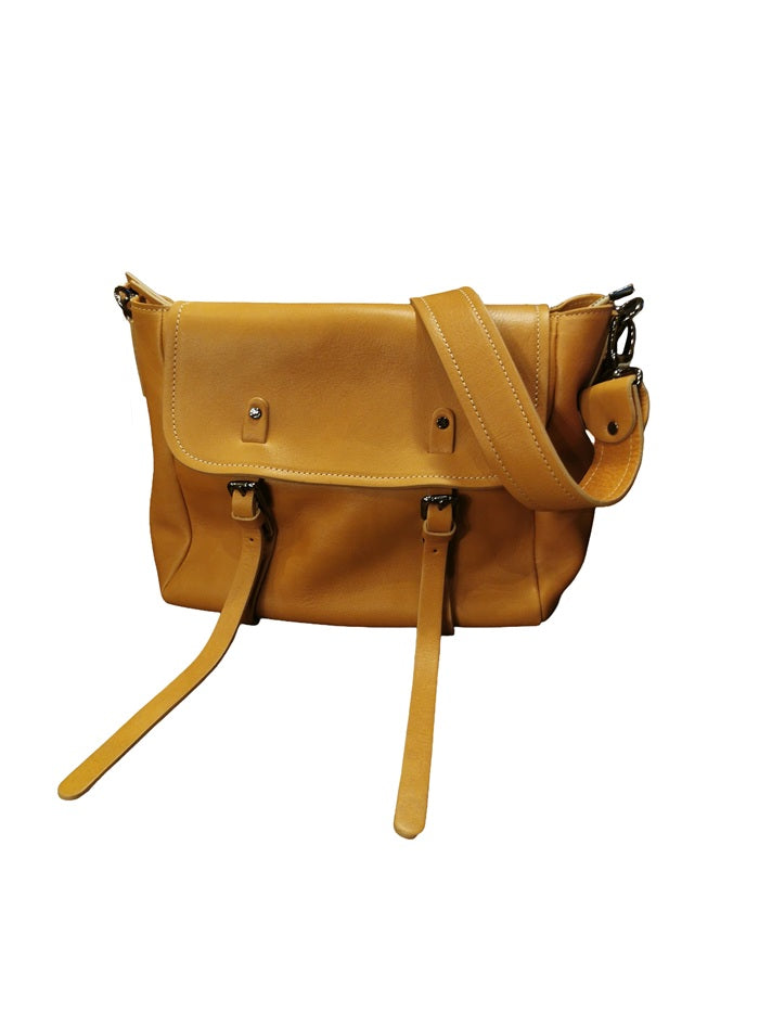 Borsa in pelle con doppio manico Bruno Rossi R319 Biscotto