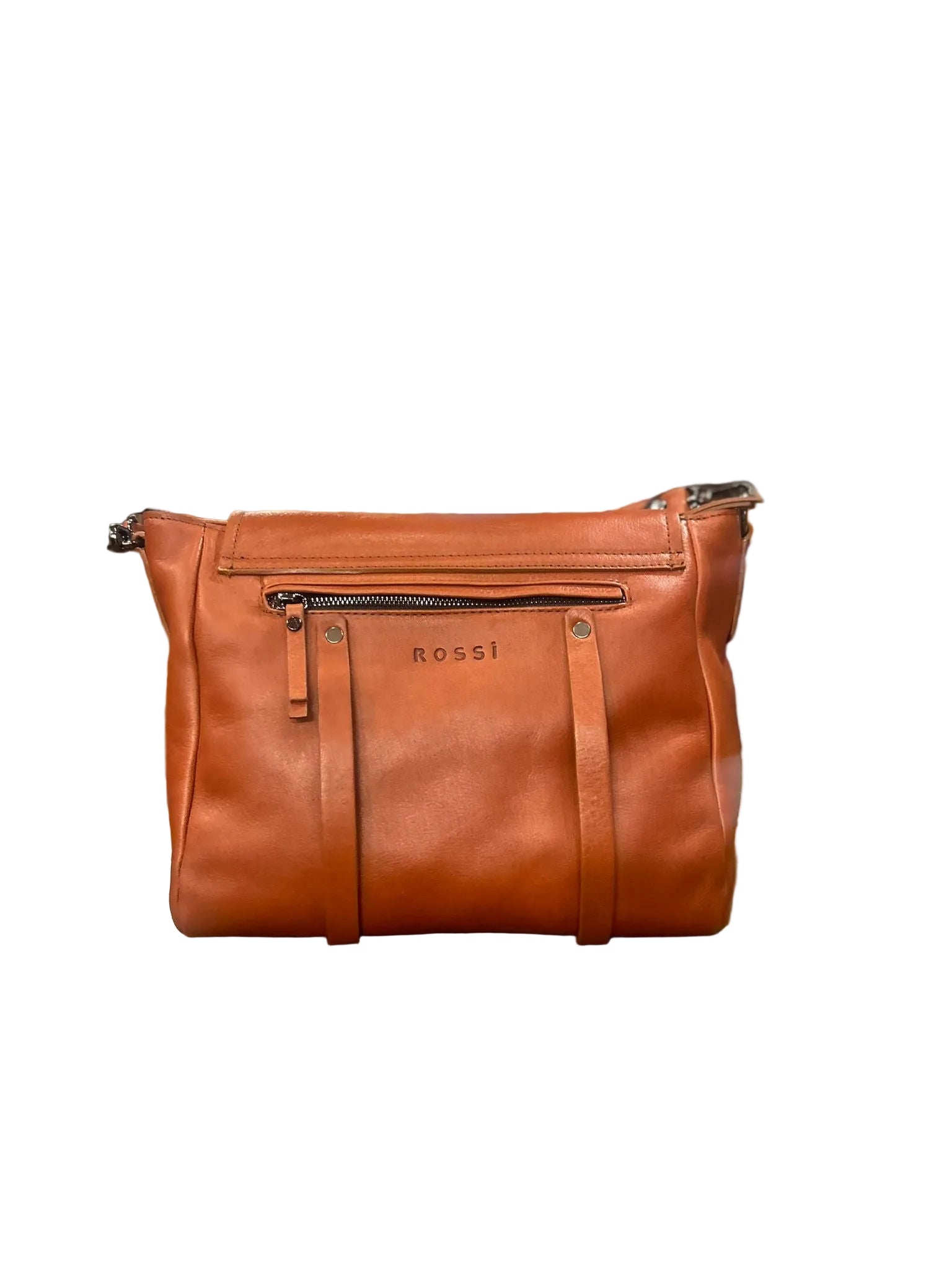 Borsa in pelle con doppio manico Bruno Rossi R319 brandy