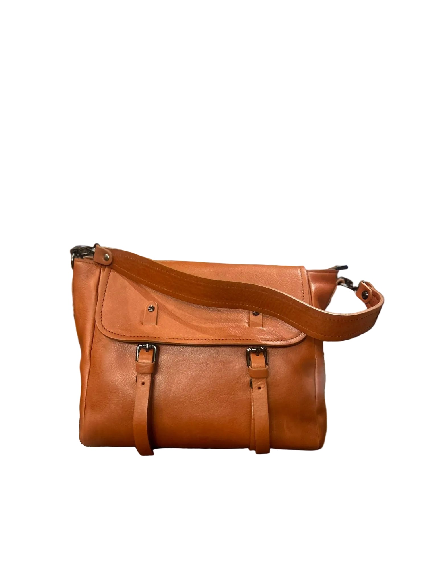 Borsa in pelle con doppio manico Bruno Rossi R319 brandy