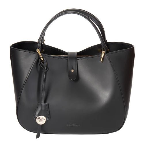 Borsa in pelle con manici e tracolla Boldrini Selleria 06850 nero - Pelletteria Allegrini