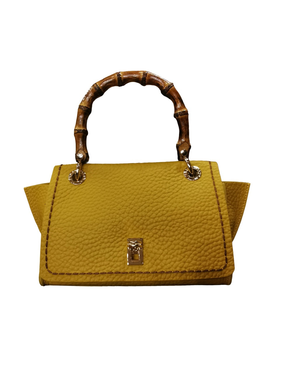 Borsa in pelle con manico bamboo Visonà 20149 dijon