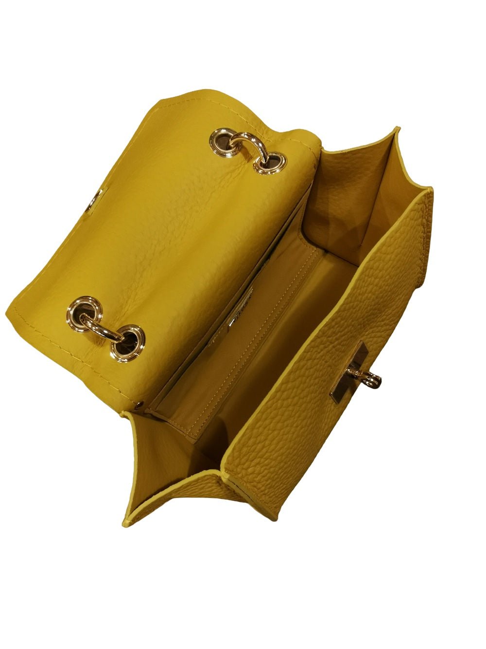 Borsa in pelle con manico bamboo Visonà 20149 dijon - Pelletteria Allegrini