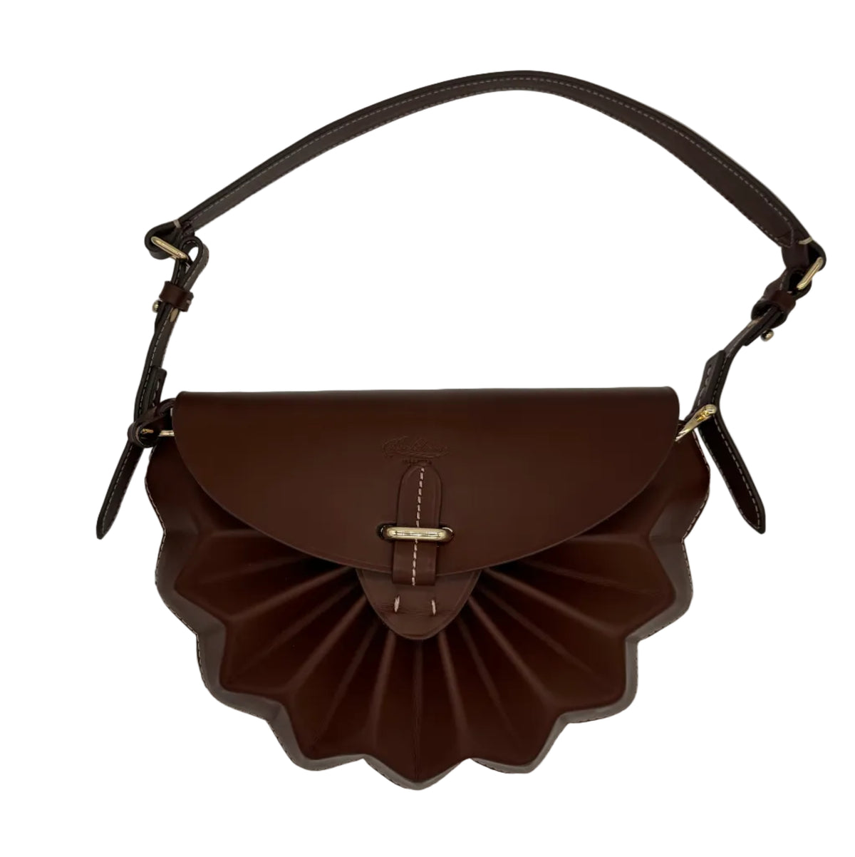Borsa, realizzata interamente in pelle, della linea Origami, di Boldrini Selleria.