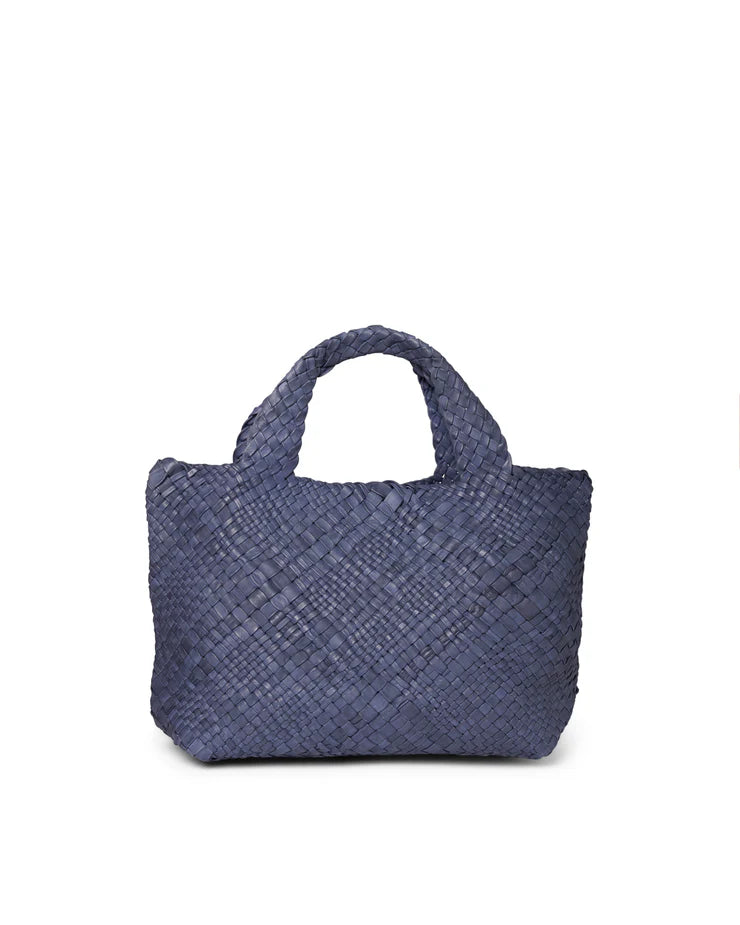 Borsa in pelle intrecciata Visonà 20316 navy