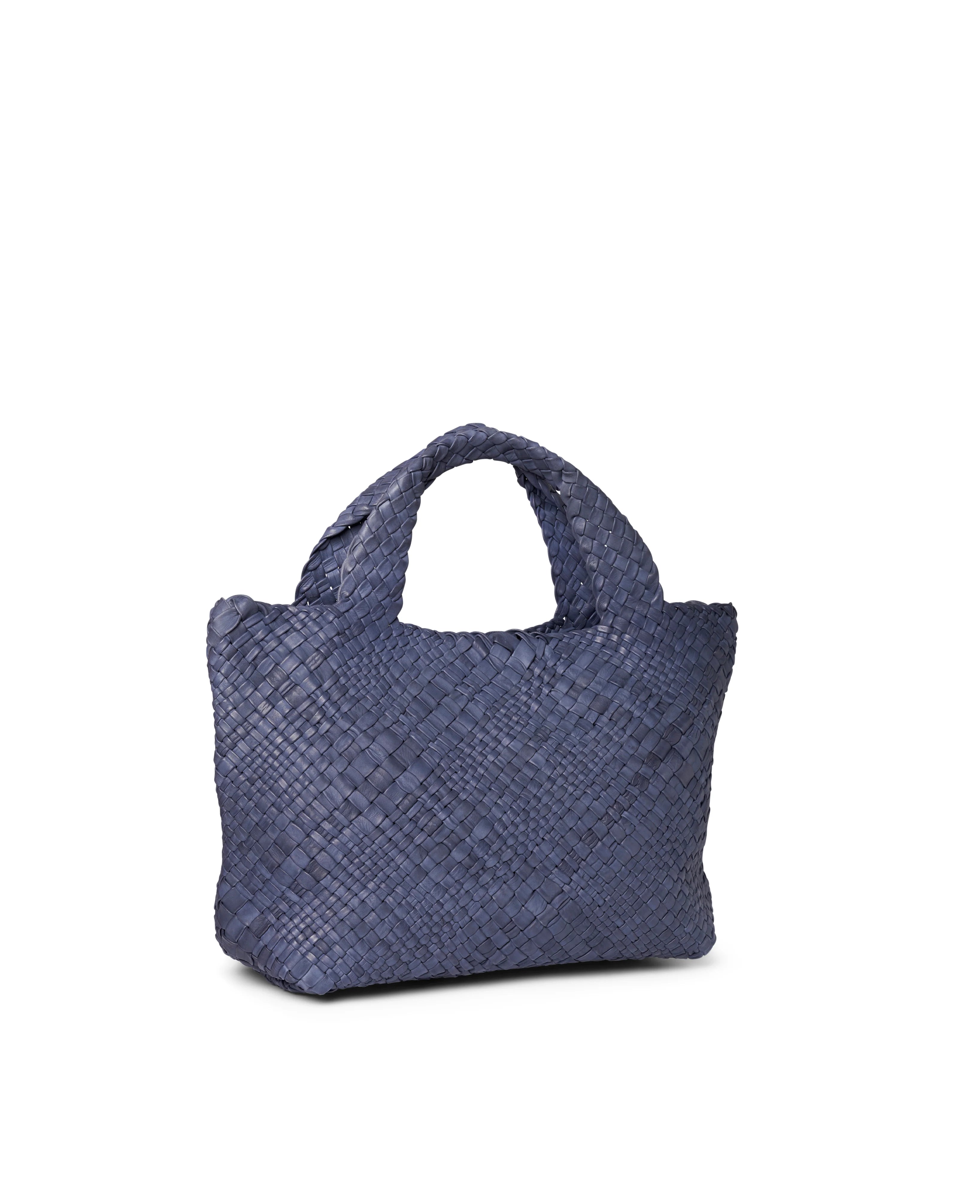 Borsa in pelle intrecciata Visonà 20316 navy